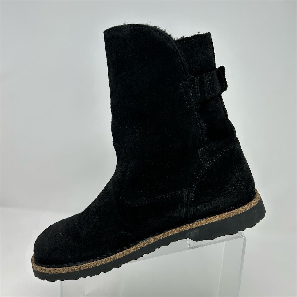 Birkenstock Uppsala Shearling Womens Mid-Calf Winter Boots Black Buckle EU 40 - Picture 3 of 11